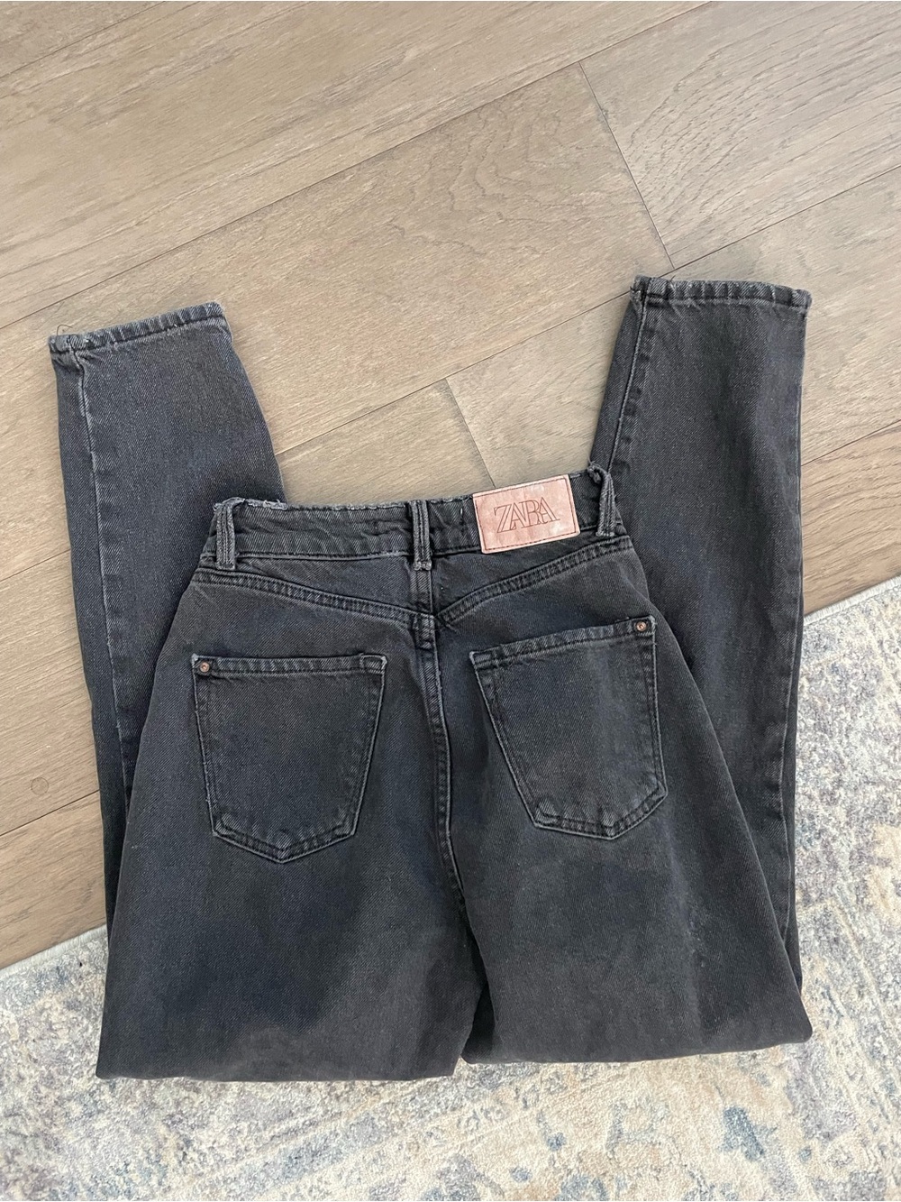 Zara Women’s Washed Black High-Rise Slim Jeans